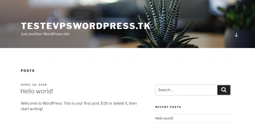 configurando site wordpress com sucesso